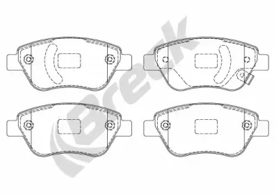 23982 00 702 10 BRECK Комплект тормозных колодок, дисковый тормоз 23982 00 702 10 BRECK Комплект тормозных колодок, дисковый тормоз